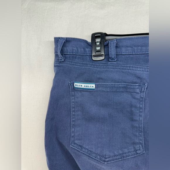Blue Delta Pant Tapered Leg Solid Blue Work Workwear Stretch Men 39 x 27.5 - Picture 7 of 8